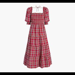 NWT Hill House Red Tartan Nesli Nap Dress